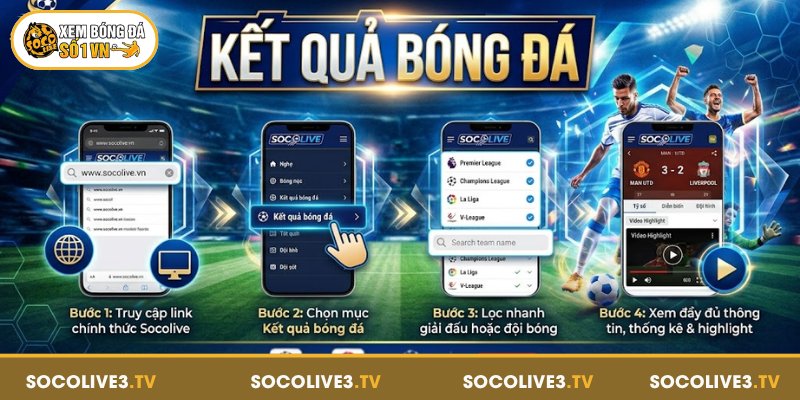Kết Quả Bóng Đá Socolive - Cập Nhật Tỷ Số Nhanh Và Chính Xác 4 Cách xem kết quả bóng đá tại Socolive chính xác nhất